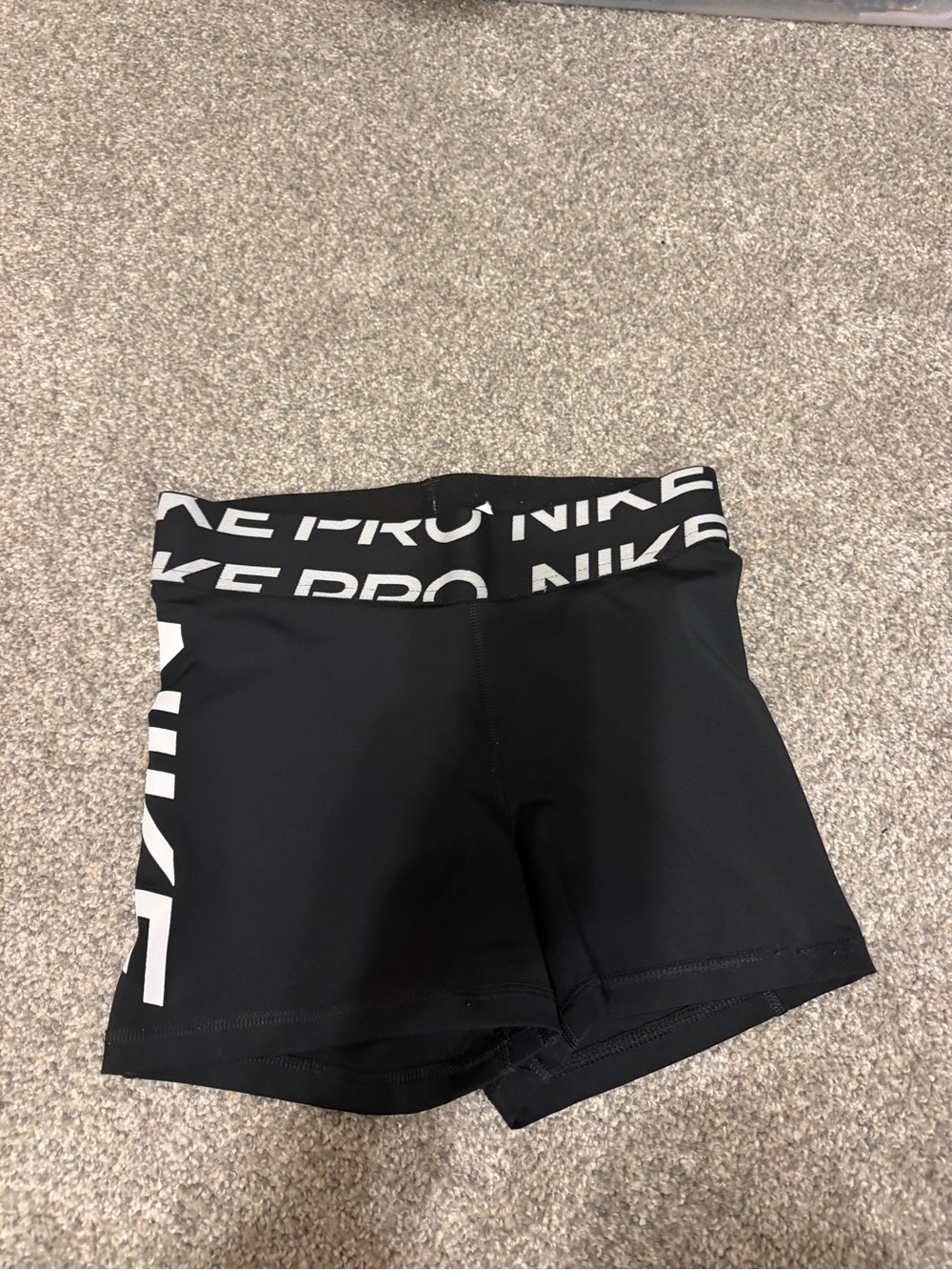 Nike Black Performance Shorts with White Logo Waistband